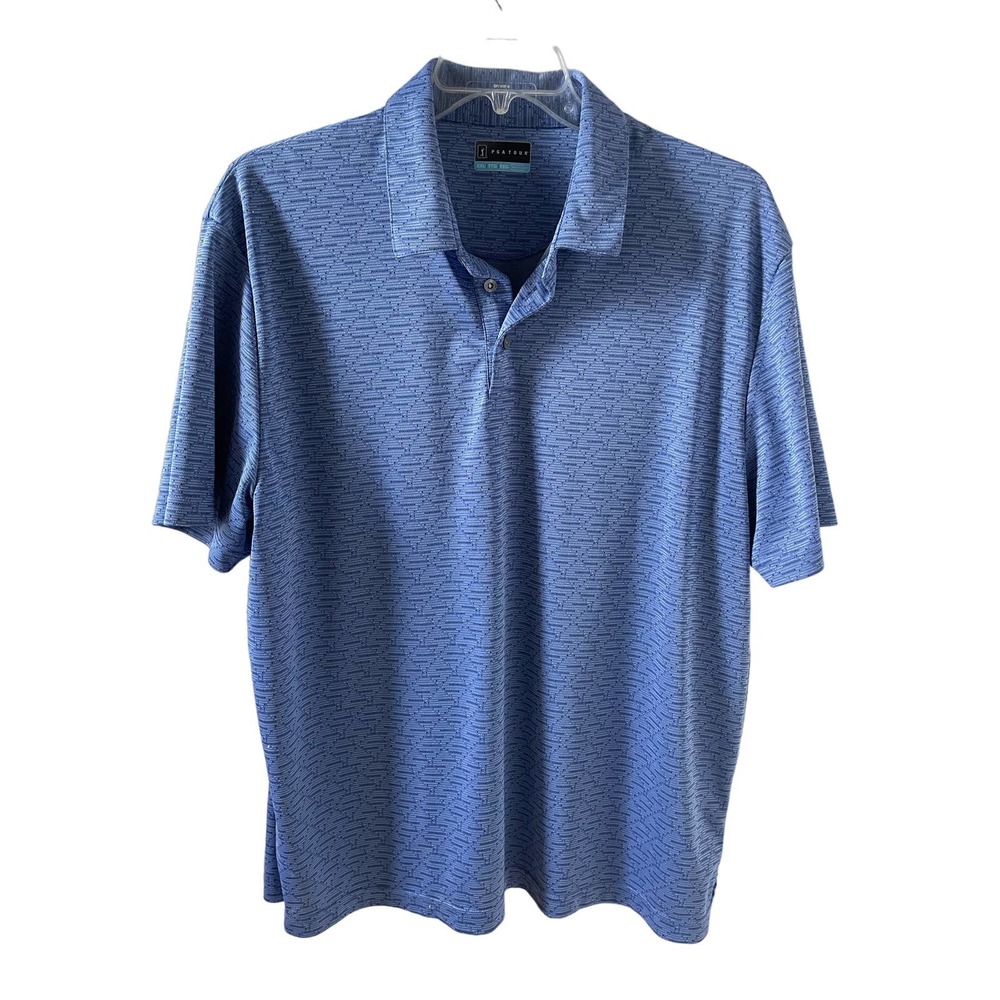 PGA Tour Mens Golf Shirt Blue XXL EUC